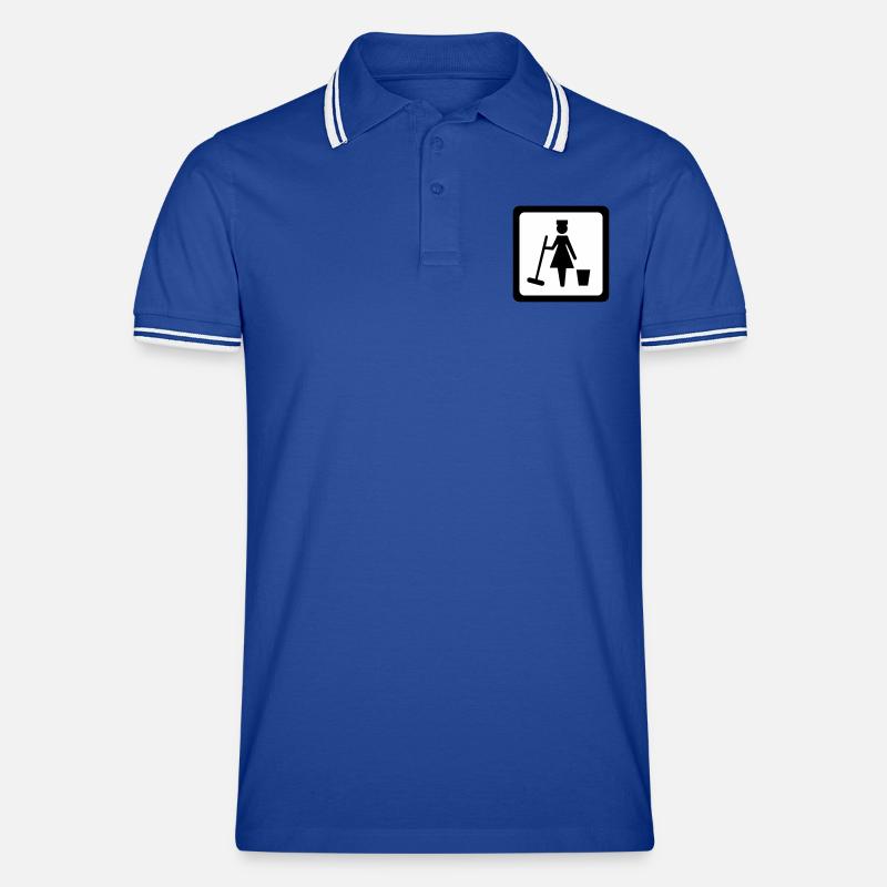 Putzfrau - Männer Tipped Poloshirt - Royal/Weiß