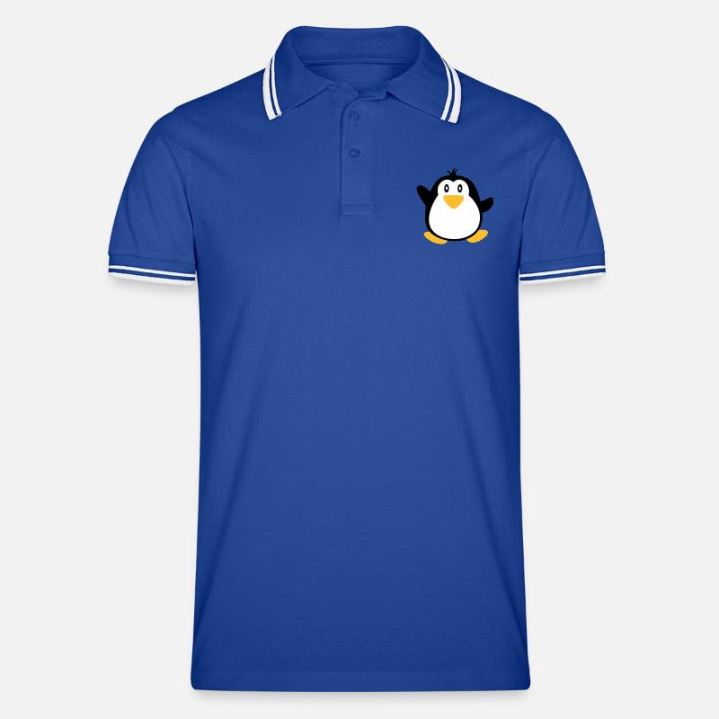 süßer Pinguine Männer Tipped Poloshirt