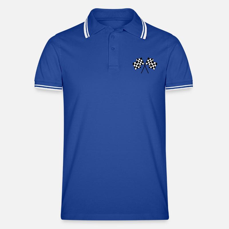 Drapeaux à Damier 2 couleur Polo tipped Homme