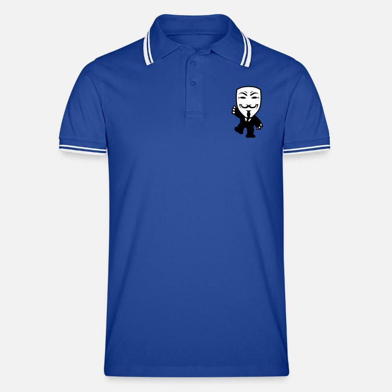 anonymous cartoon Men's Tipped Polo Shirt