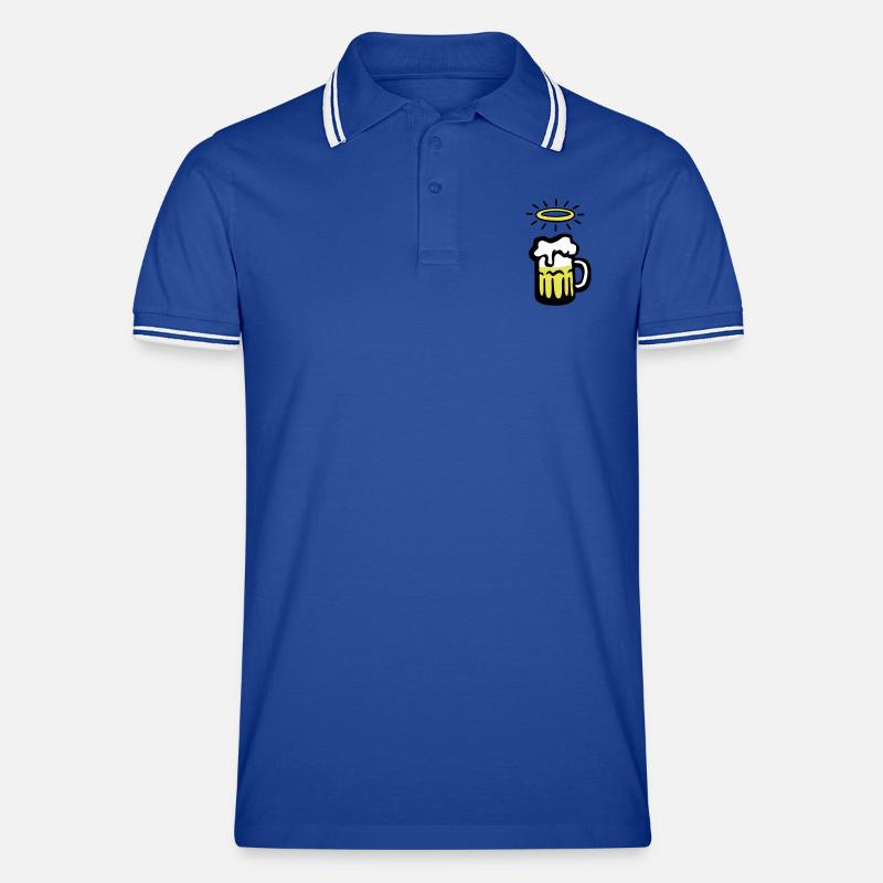 holy_beer - Männer Tipped Poloshirt - Royal/Weiß
