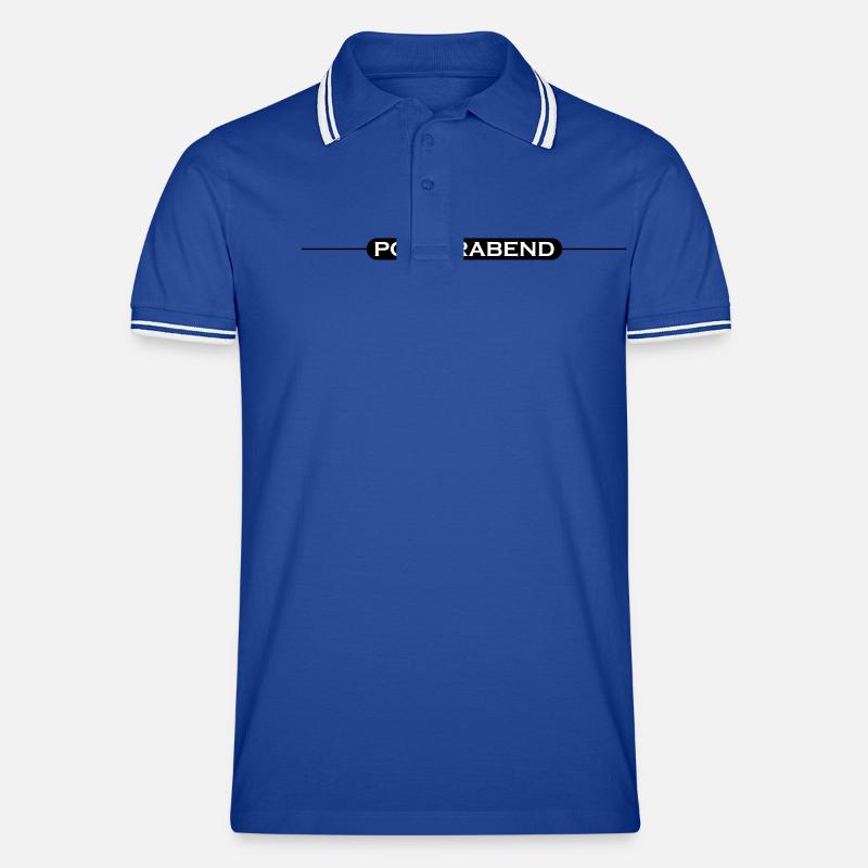 Polterabend Grafik - Männer Tipped Poloshirt - Royal/Weiß
