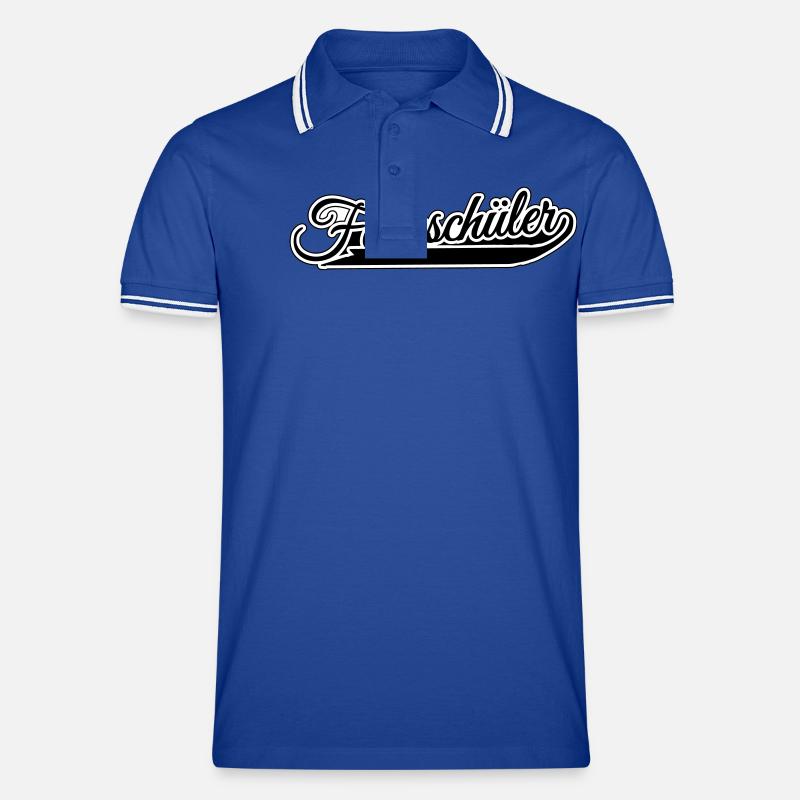Fahrschüler - Männer Tipped Poloshirt - Royal/Weiß