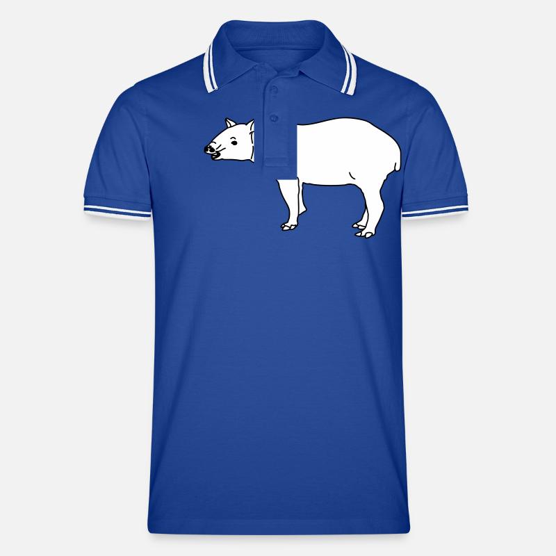 Tapir - Männer Tipped Poloshirt - Royal/Weiß