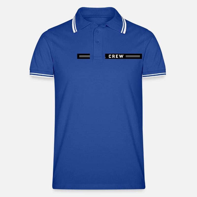 JGA Crew - Männer Tipped Poloshirt - Royal/Weiß