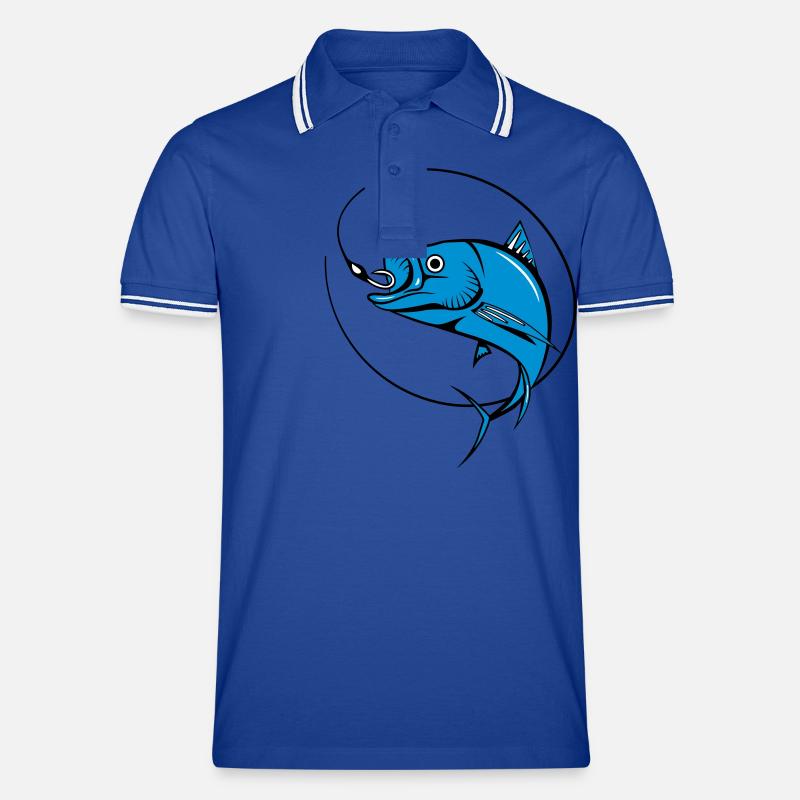 angeln Männer Tipped Poloshirt