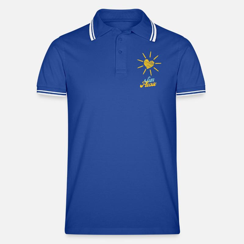Sonniges Herz: Bitte, Sonne Scheine Männer Tipped Poloshirt