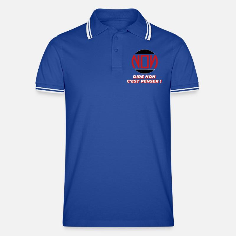Dire non Polo tipped Homme