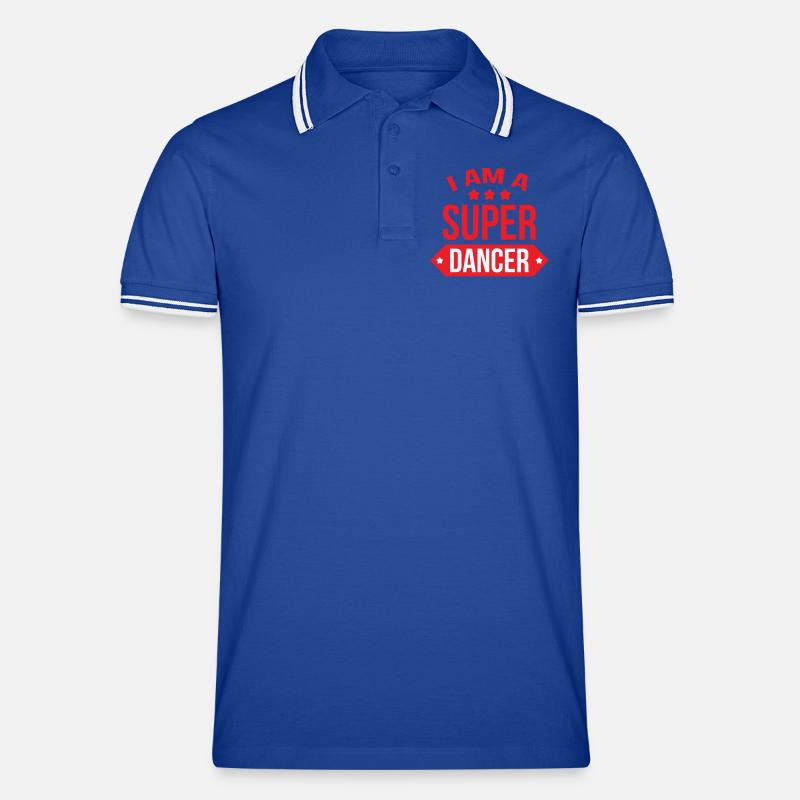 Ich bin eine großartige Tänzerin - Männer Tipped Poloshirt - Royal/Weiß