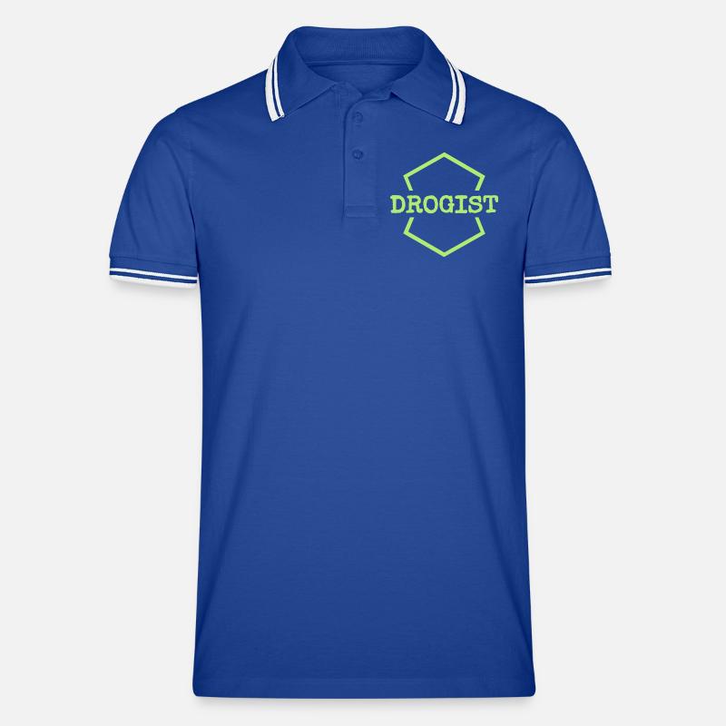 Drogist Neon Hex Logo Männer Tipped Poloshirt