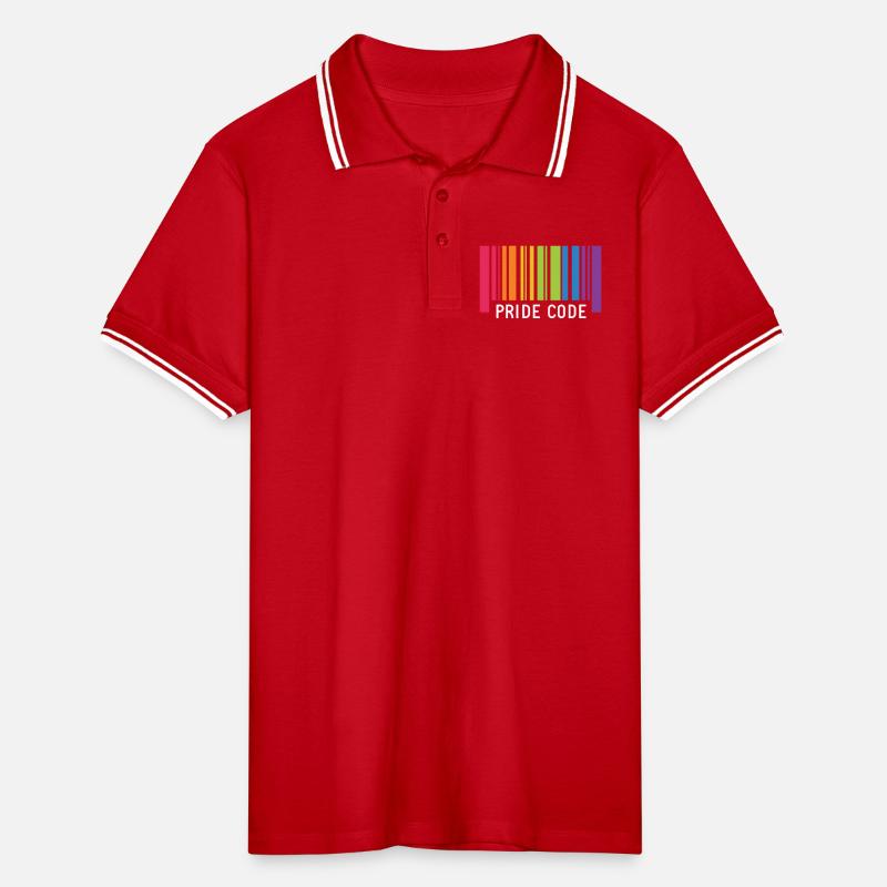 LGBT Pride Month - Pride Code Men's Tipped Polo Shirt