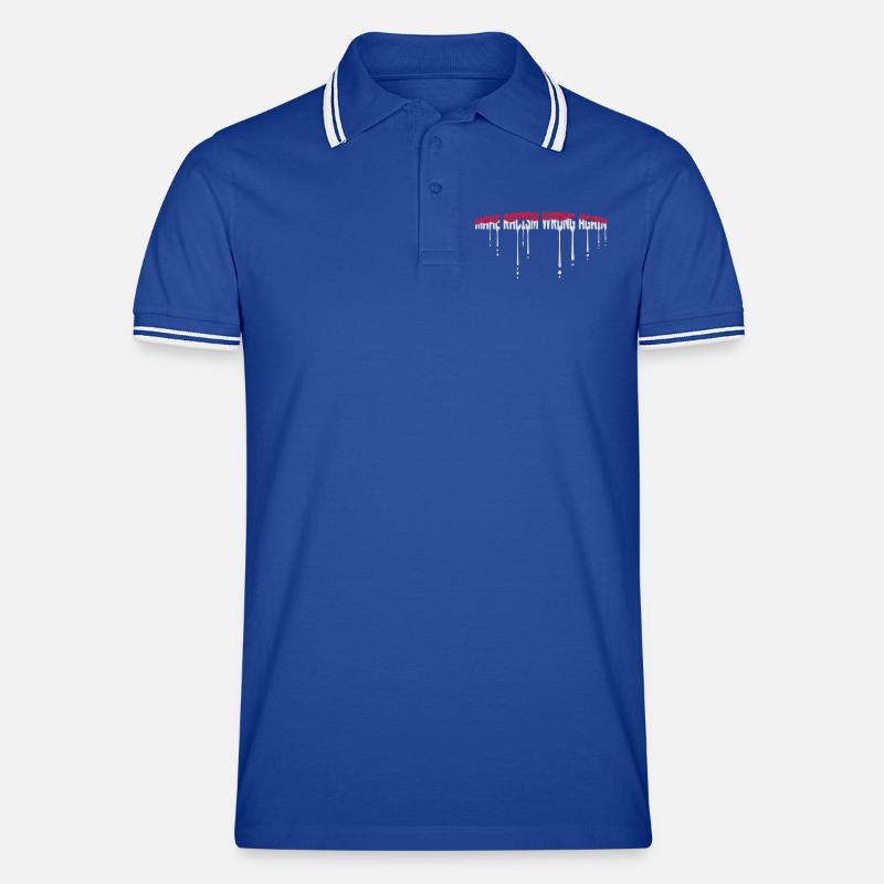 make racism wrong again - Männer Tipped Poloshirt - Royal/Weiß