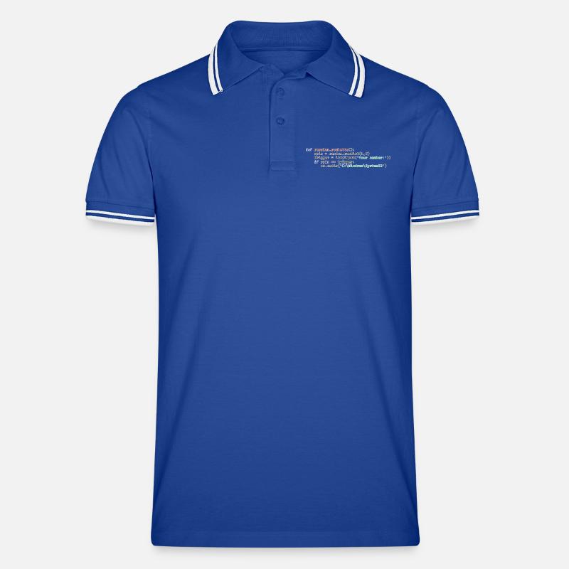 Python Russisches Roulette - Männer Tipped Poloshirt - Royal/Weiß