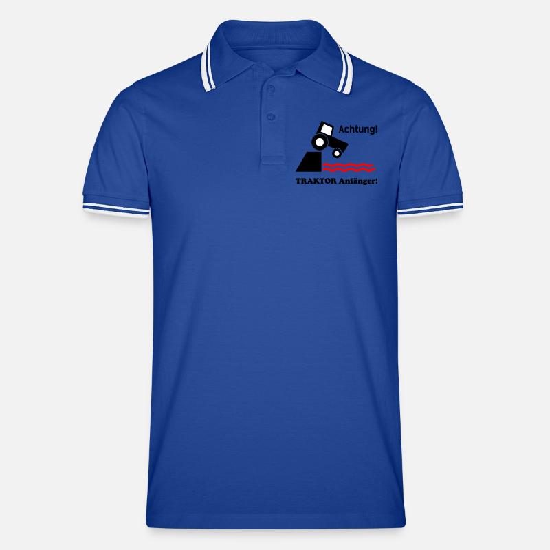 Traktor Anfaenger Männer Tipped Poloshirt