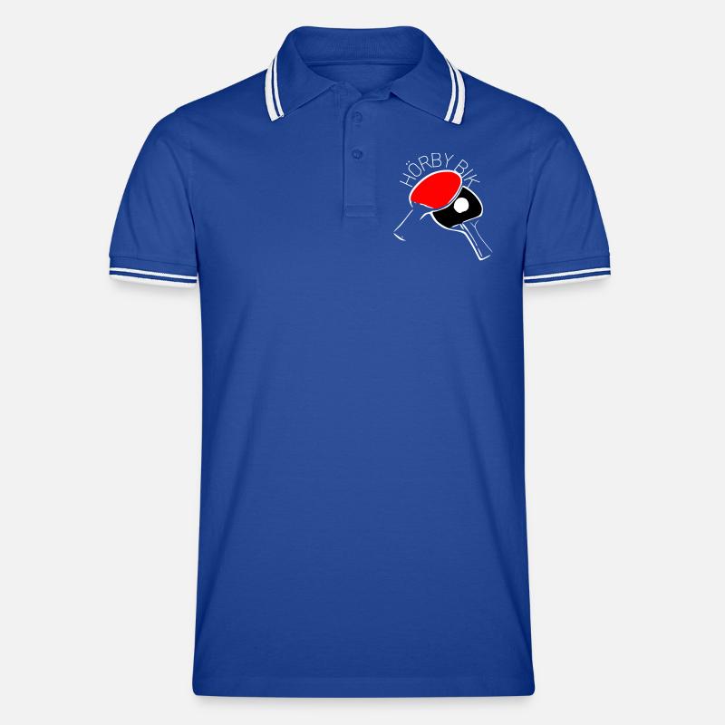 Horby_BIK_logga - Männer Tipped Poloshirt - Royal/Weiß