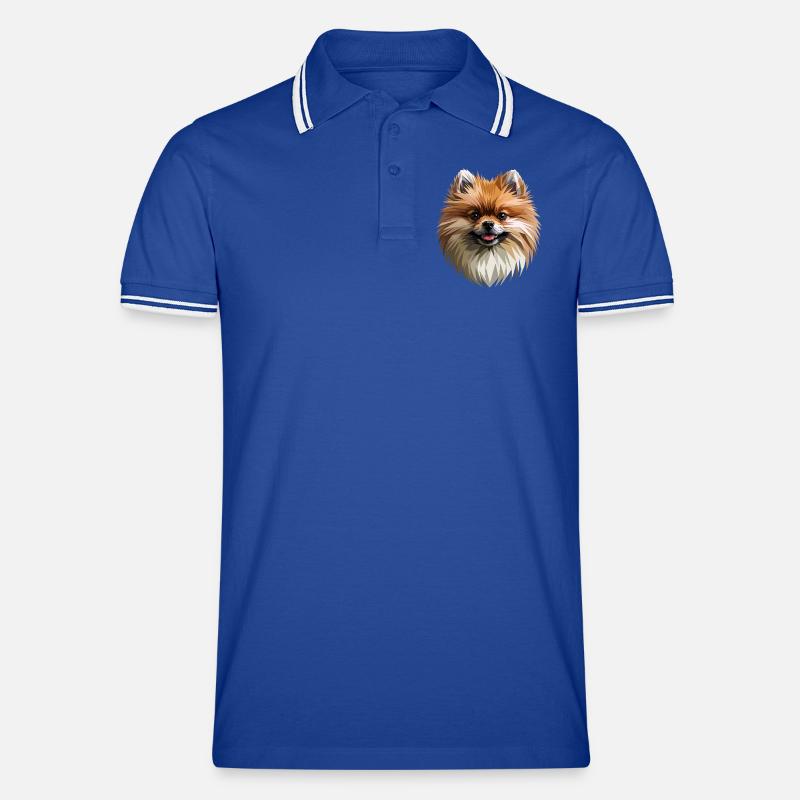 Zwergspitz Pommeraner Pom Süßer Deutscher Spitz Männer Tipped Poloshirt