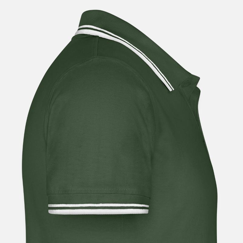 Dachs im Mondlicht Männer Tipped Poloshirt