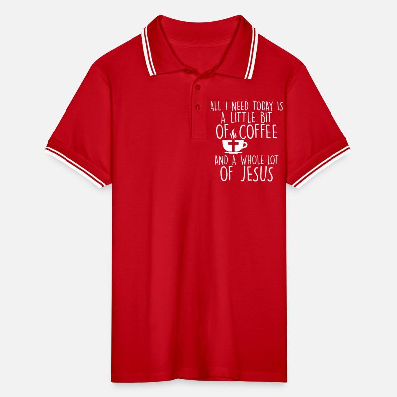 COFFE JESUS Men's Tipped Polo Shirt