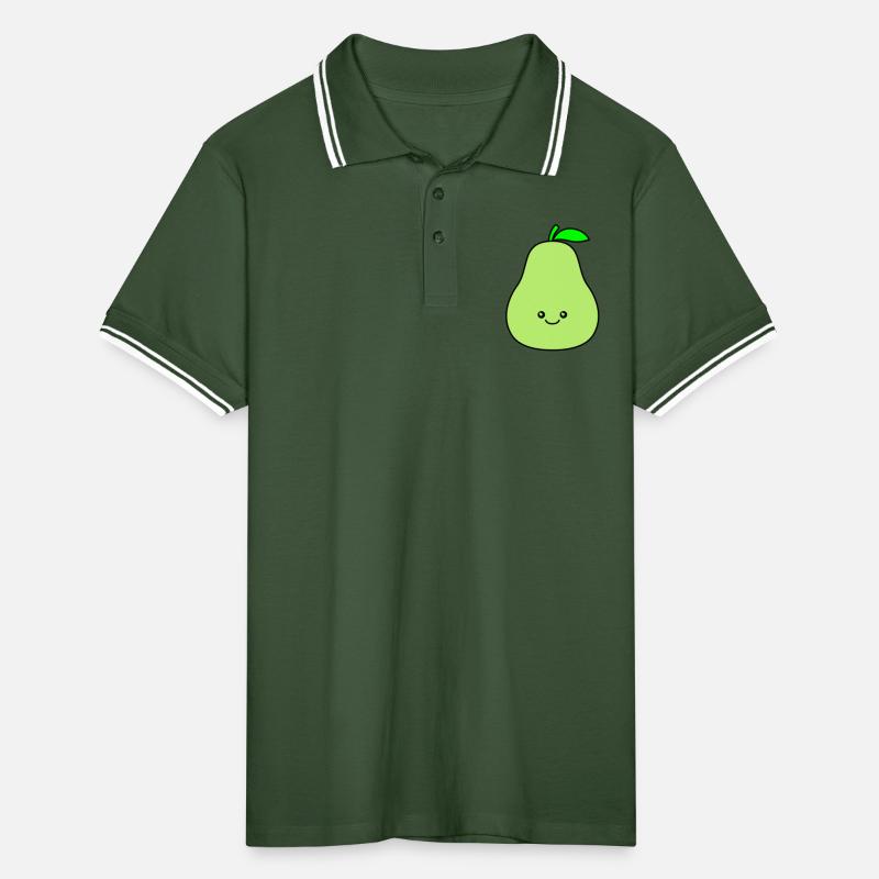 Pear Comic Men's Tipped Polo Shirt