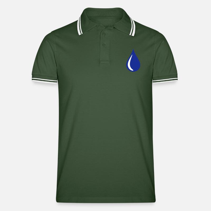 Tear - Men's Tipped Polo Shirt - fir green/white
