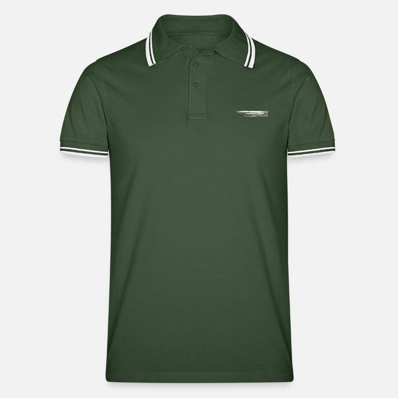 Motorrad Evolution em582 - Männer Tipped Poloshirt - Tannengrün/Weiß