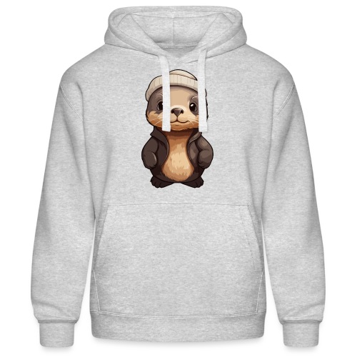 Otter mit Mütze - Comic Otter - Männer Kapuzen Sweater von Russell