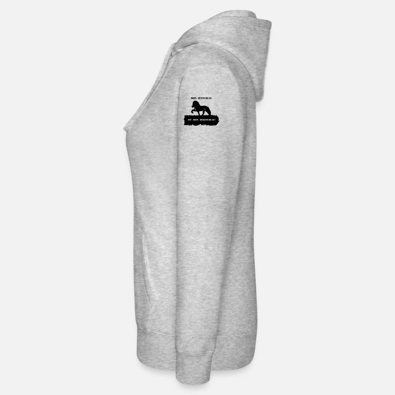 Spruch 8 mit Pferd 1 schwarz Frauen Kapuzen Sweater von Russell