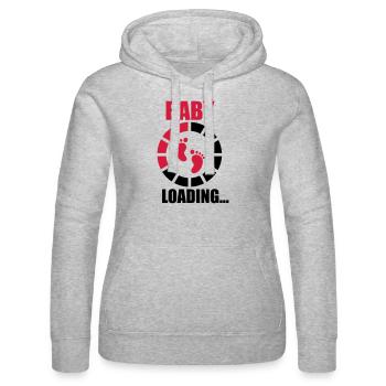 Baby laading, Funny pregnancy,pregnant - Women’s Hooded Sweater by Russell - heather grey - Front - Marisol (170cm)