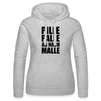 Pille Palle Malle - Frauen Kapuzen Sweater von Russell - Grau meliert - Vorne - Marisol (170cm)