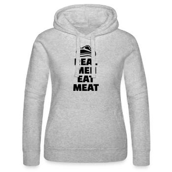 Fleisch - Frauen Kapuzen Sweater von Russell - Grau meliert - Vorne - Marisol (170cm)