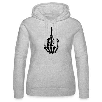 hand middlefinger - Frauen Kapuzen Sweater von Russell - Grau meliert - Vorne - Marisol (170cm)