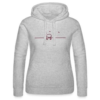 sleep - Women’s Hooded Sweater by Russell - heather grey - Front - Marisol (170cm)