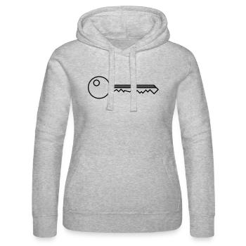 Schlüssel - Frauen Kapuzen Sweater von Russell - Grau meliert - Vorne - Marisol (170cm)
