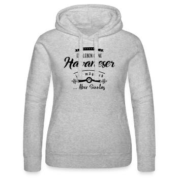 havaneser sinnlos leben - Frauen Kapuzen Sweater von Russell - Grau meliert - Vorne - Marisol (170cm)