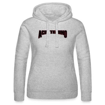 Acid Techno - Women’s Hooded Sweater by Russell - heather grey - Front - Marisol (170cm)