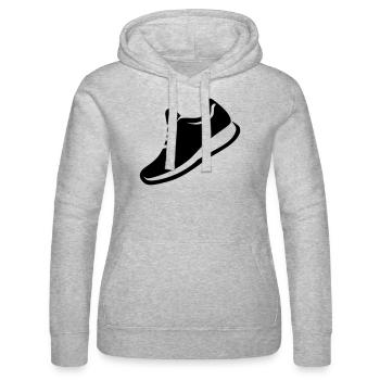 Chaussure de sport de course à pied symbole dynamique icône vecteur - Sweat à capuche Russell Femme - gris chiné - Devant - Marisol (170cm)