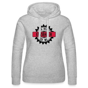 der beste erzaehler 2c - Frauen Kapuzen Sweater von Russell - Grau meliert - Vorne - Marisol (170cm)