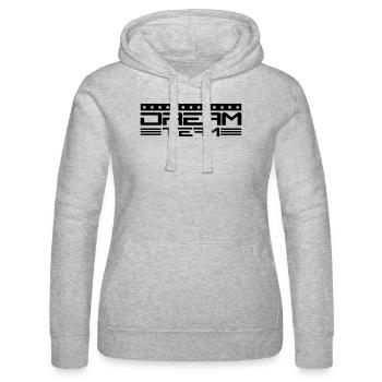 Text Schriftzug Freunde Paar Pärchen Dream Team - Frauen Kapuzen Sweater von Russell - Grau meliert - Vorne - Marisol (170cm)