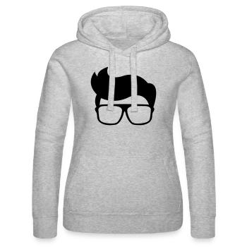 nerd - Sweat à capuche Russell Femme - gris chiné - Devant - Marisol (170cm)