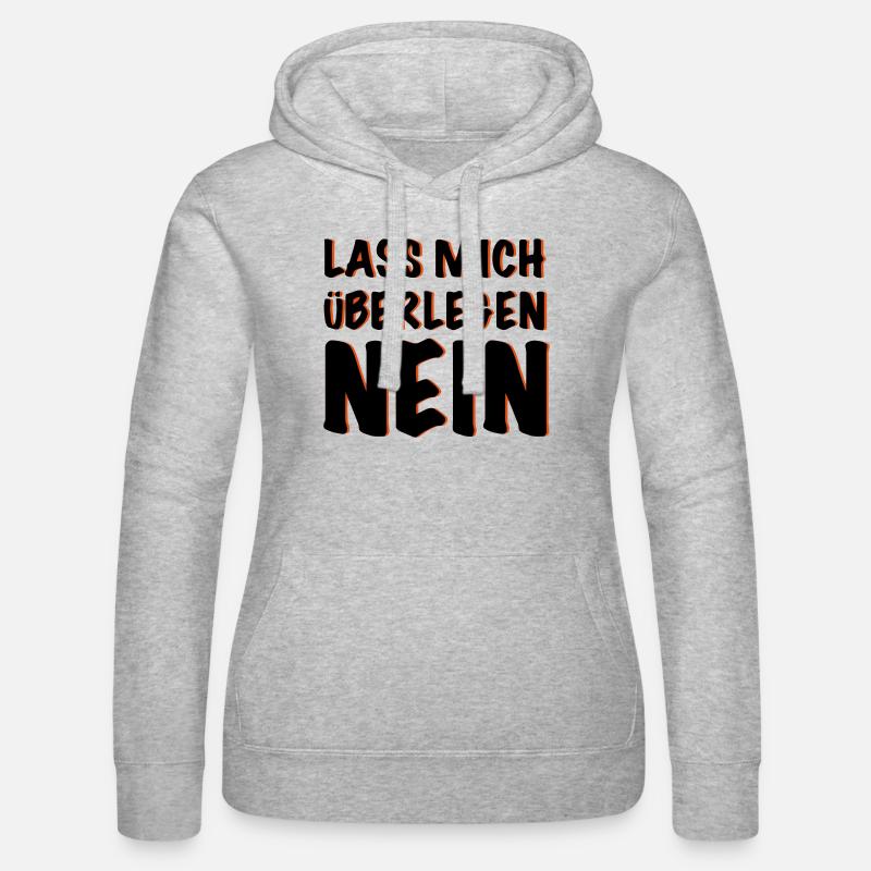 laissez-moi réfléchir NON! - Sweat à capuche Russell Femme - gris chiné