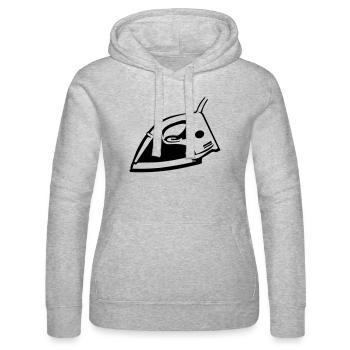 Iron - Women’s Hooded Sweater by Russell - heather grey - Front - Marisol (170cm)