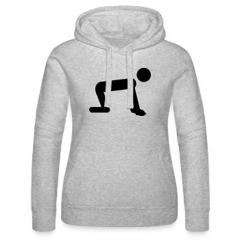 putzen - Frauen Kapuzen Sweater von Russell - Grau meliert - Vorne - Marisol (170cm)