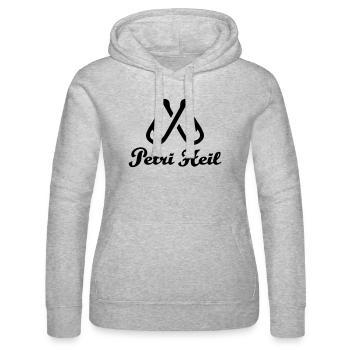 Petri Heil - Frauen Kapuzen Sweater von Russell - Grau meliert - Vorne - Marisol (170cm)
