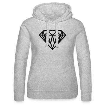 Diamant - Frauen Kapuzen Sweater von Russell - Grau meliert - Vorne - Marisol (170cm)