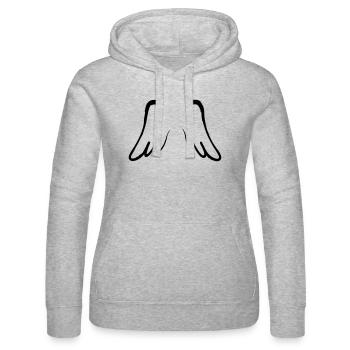 Flügel - Wings 2 - Frauen Kapuzen Sweater von Russell - Grau meliert - Vorne - Marisol (170cm)