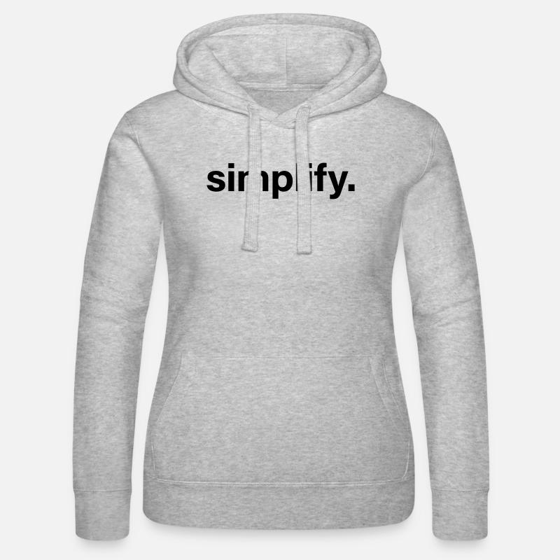 simplifier - Sweat à capuche Russell Femme - gris chiné