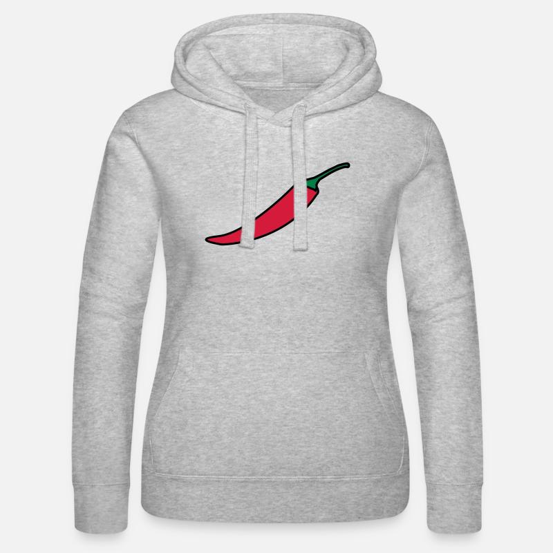 Chilli / piment / piments - Sweat à capuche Russell Femme - gris chiné