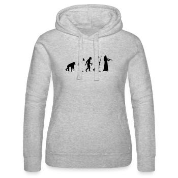 Female Flute Evolution - Frauen Kapuzen Sweater von Russell - Grau meliert - Vorne - Marisol (170cm)