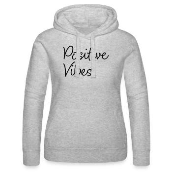 Ondes positives - Sweat à capuche Russell Femme - gris chiné - Devant - Marisol (170cm)