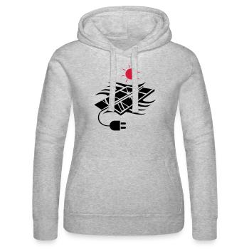 Photovoltaïque Energie solaire - Sweat à capuche Russell Femme - gris chiné - Devant - Marisol (170cm)